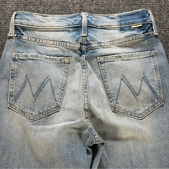 MOTHER Lil’ Tomcat Roller Sneak Jeans I Confess Wash Size 28 Wide Leg Flare - Picture 10 of 11